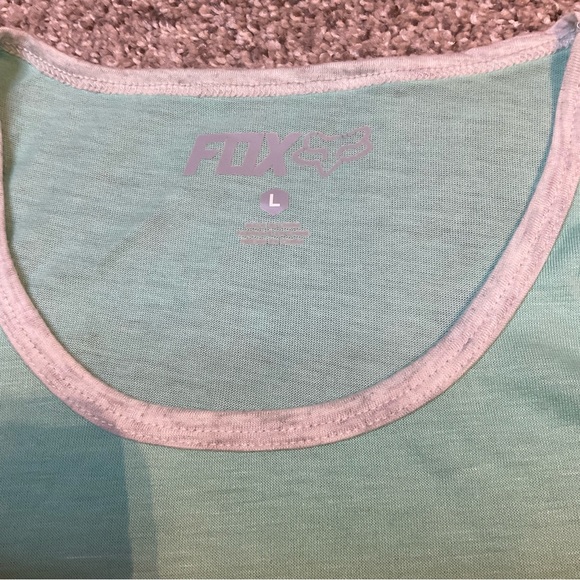 FOX muscle tee tank top, turquoise, size Large, EUC - Picture 3 of 4
